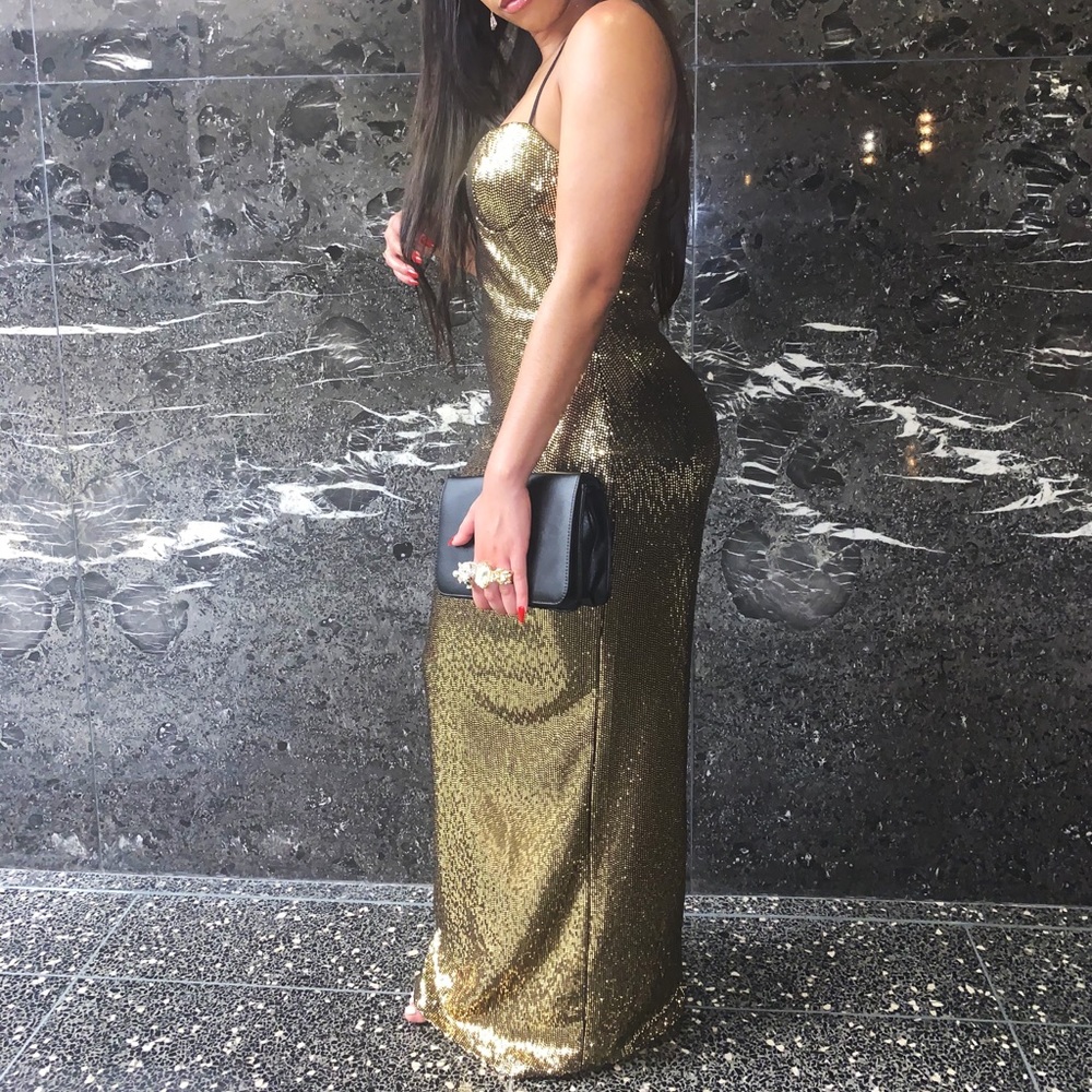 Gold Sequin Dress